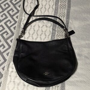 Coach Black Leather Hobo Bag